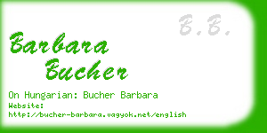 barbara bucher business card